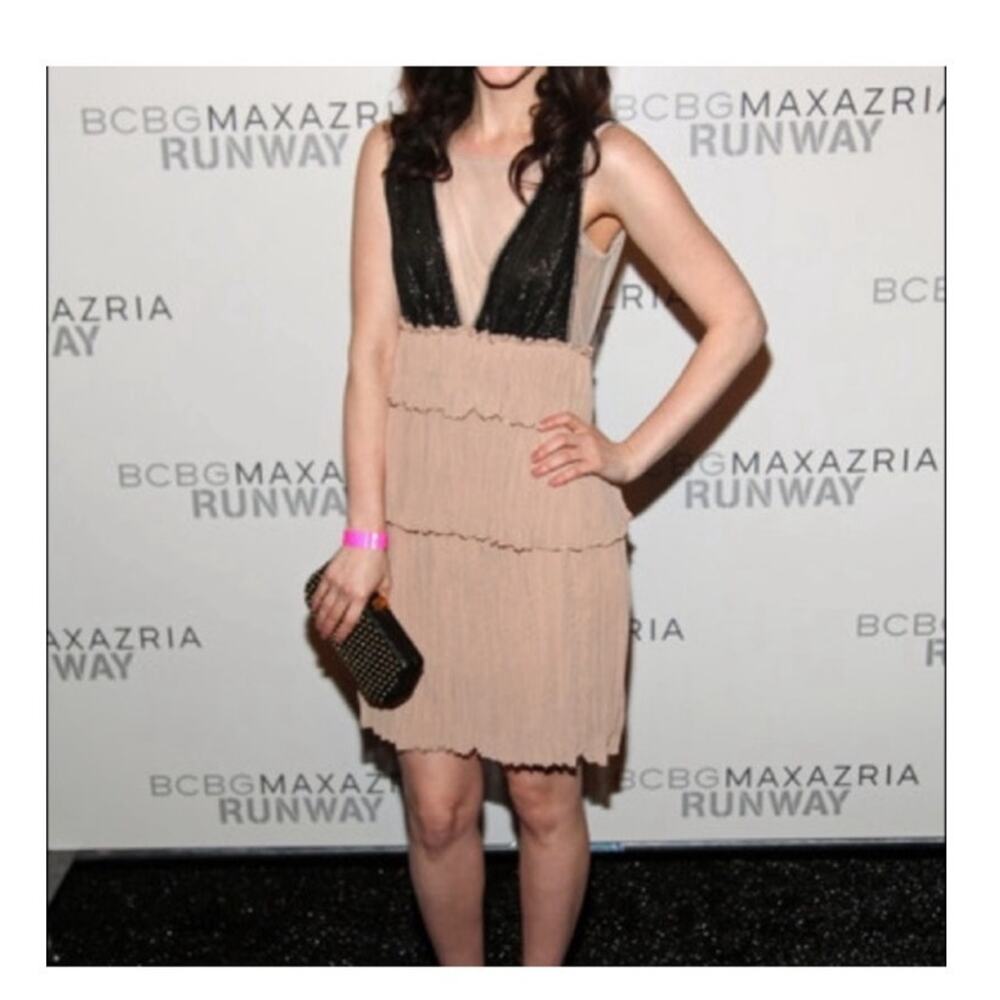 BCBGMAXAZRIA Averil Dress - Black Sequin - Size Medium